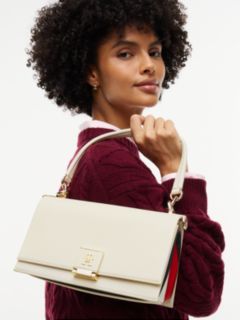 Global Stripe TH Monogram Crossbody Bag — Beige 2