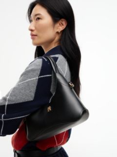 TH Monogram Plaque Crossbody Hobo Bag — Black 2