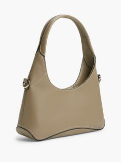 TH Monogram Plaque Crossbody Hobo Bag — Khaki 3