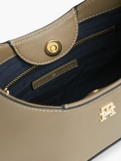 TH Monogram Plaque Crossbody Hobo Bag — Khaki 4