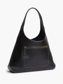 Zip Pocket TH Monogram Hobo Bag — Black 3