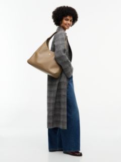 Zip Pocket TH Monogram Hobo Bag — Khaki 2