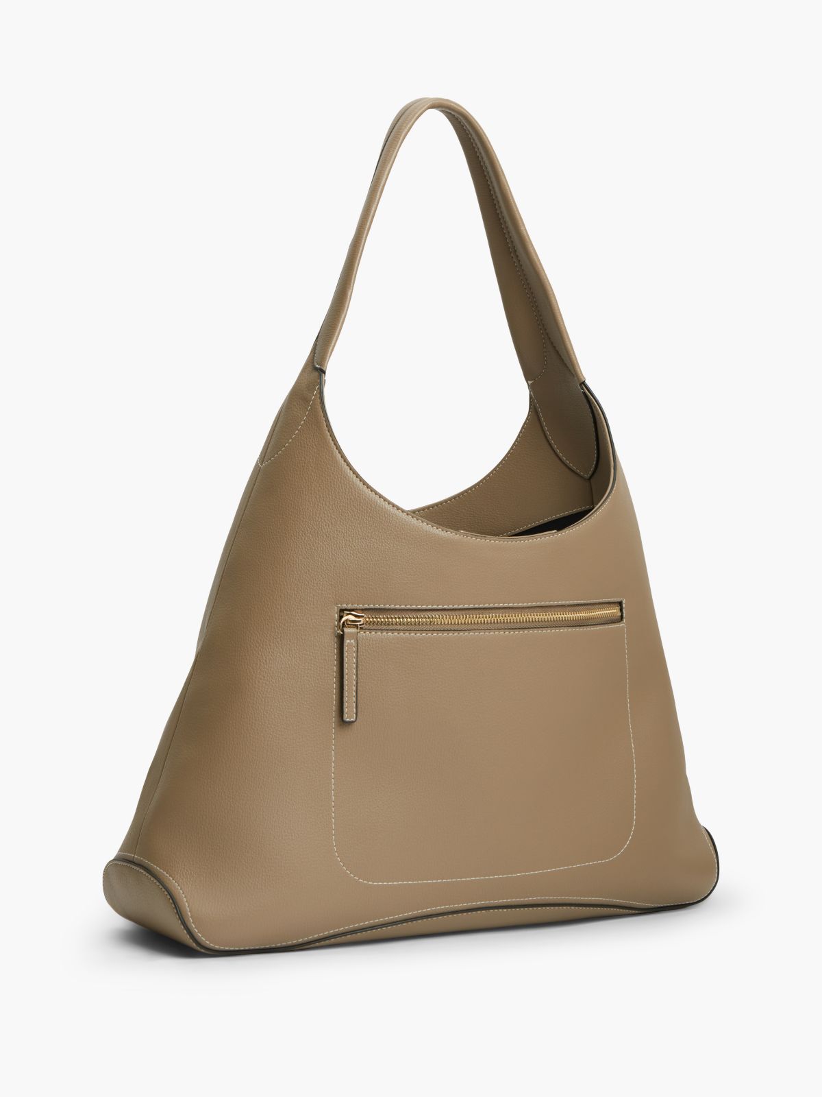 Zip Pocket TH Monogram Hobo Bag — Khaki
