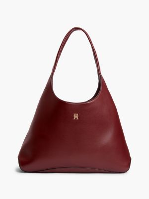 borsa hobo con monogramma th red da donne tommy hilfiger