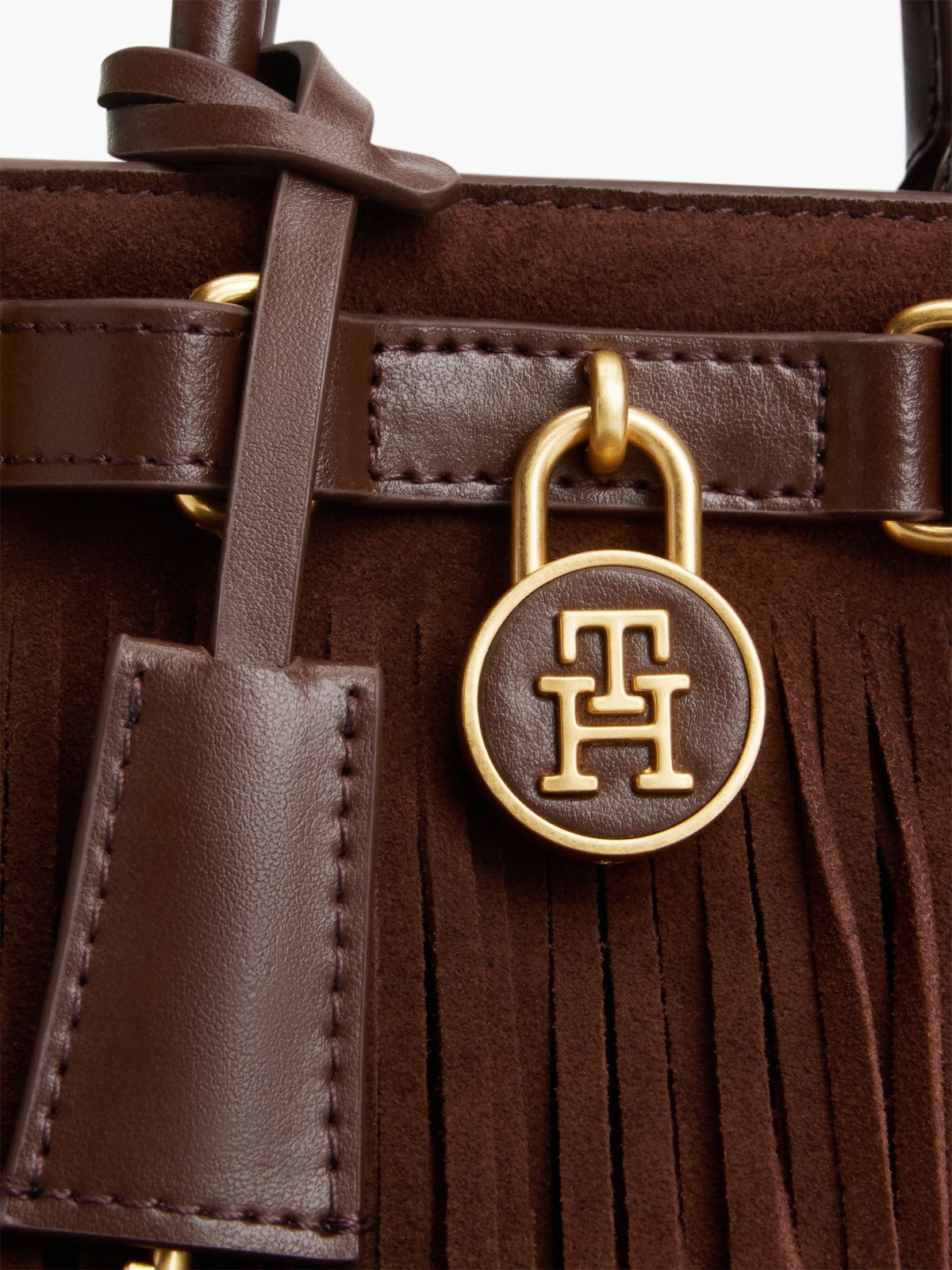 The American Icon Suede Fringe Tote Bag — Brown