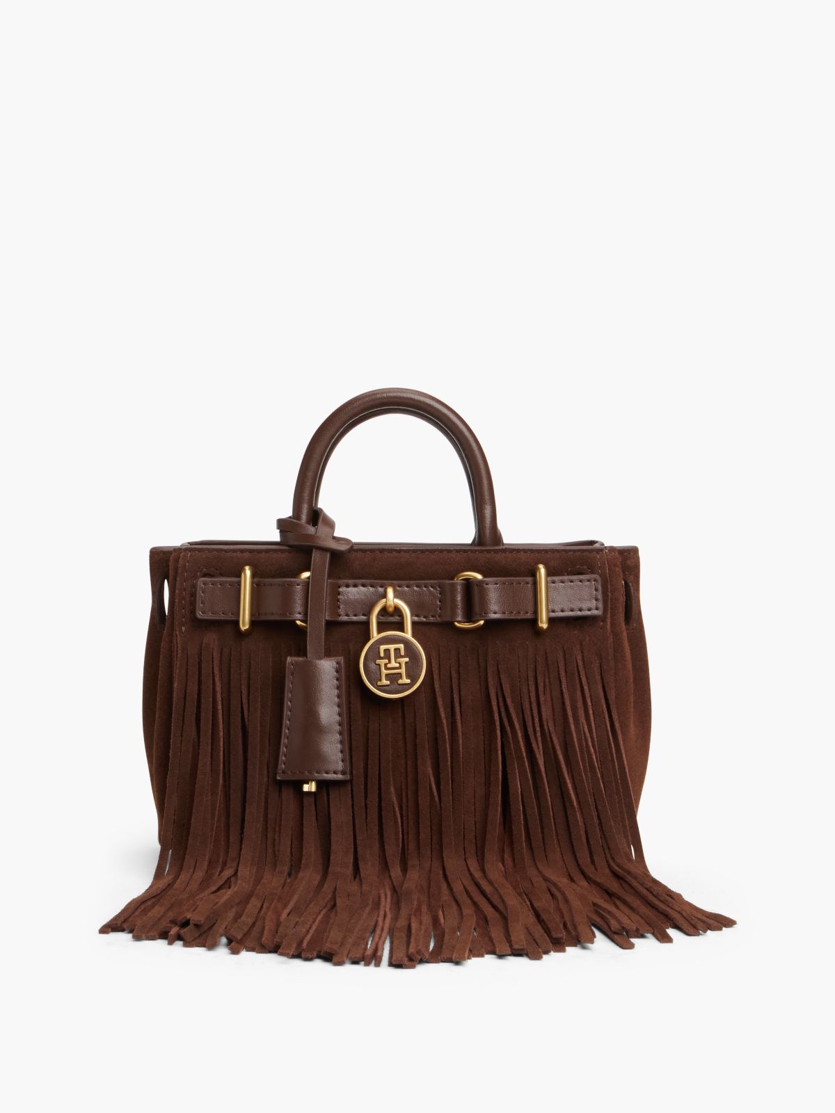 The American Icon Suede Fringe Tote Bag — Brown