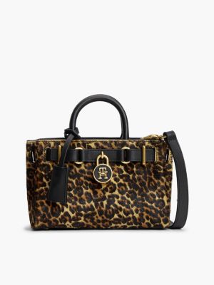 sac the american icon imprimé léopard black pour femmes tommy hilfiger