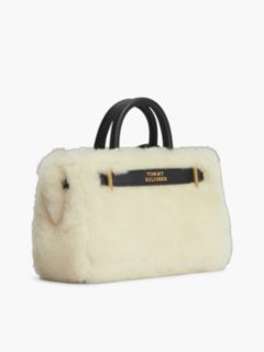The American Icon Leather Shearling Tote Bag — Beige 3