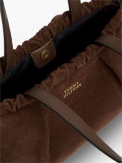 Soft Suede Drawstring Shoulder Bag — Brown 5