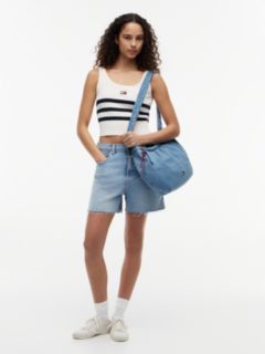 Denim Multi Charm Hobo Bag — Blue 2