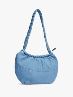 Denim Multi Charm Hobo Bag — Blue 3