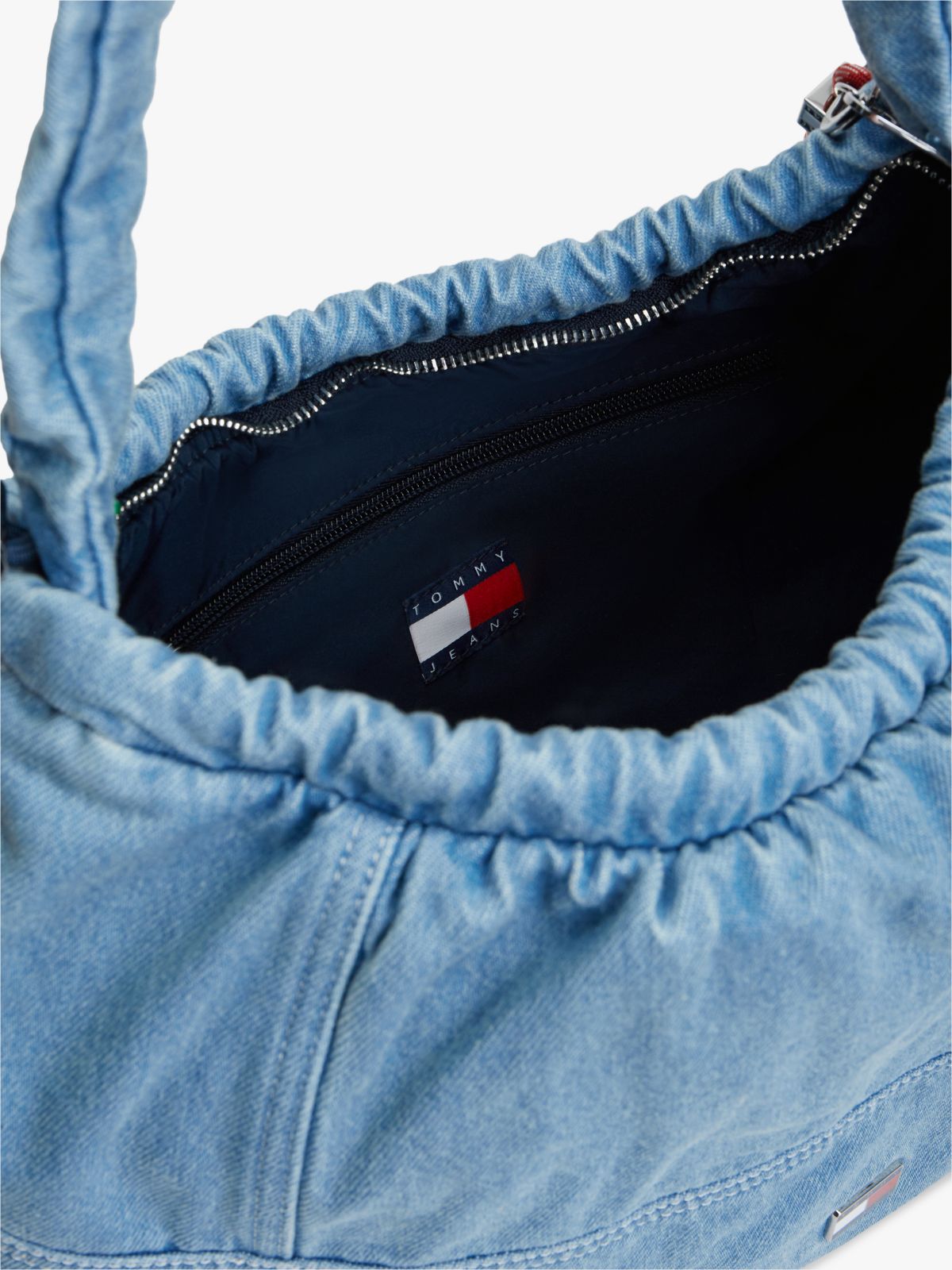 Denim Multi Charm Hobo Bag — Blue