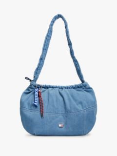 Denim Multi Charm Hobo Bag — Blue 1