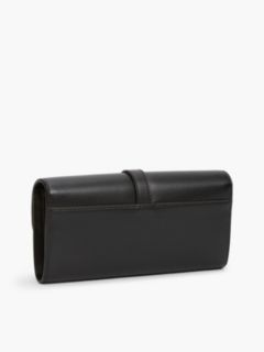 Buckle Flap Chain Strap Wallet — Black 3