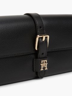 Buckle Flap Chain Strap Wallet — Black 5