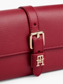 Buckle Flap Chain Strap Wallet — Red 3