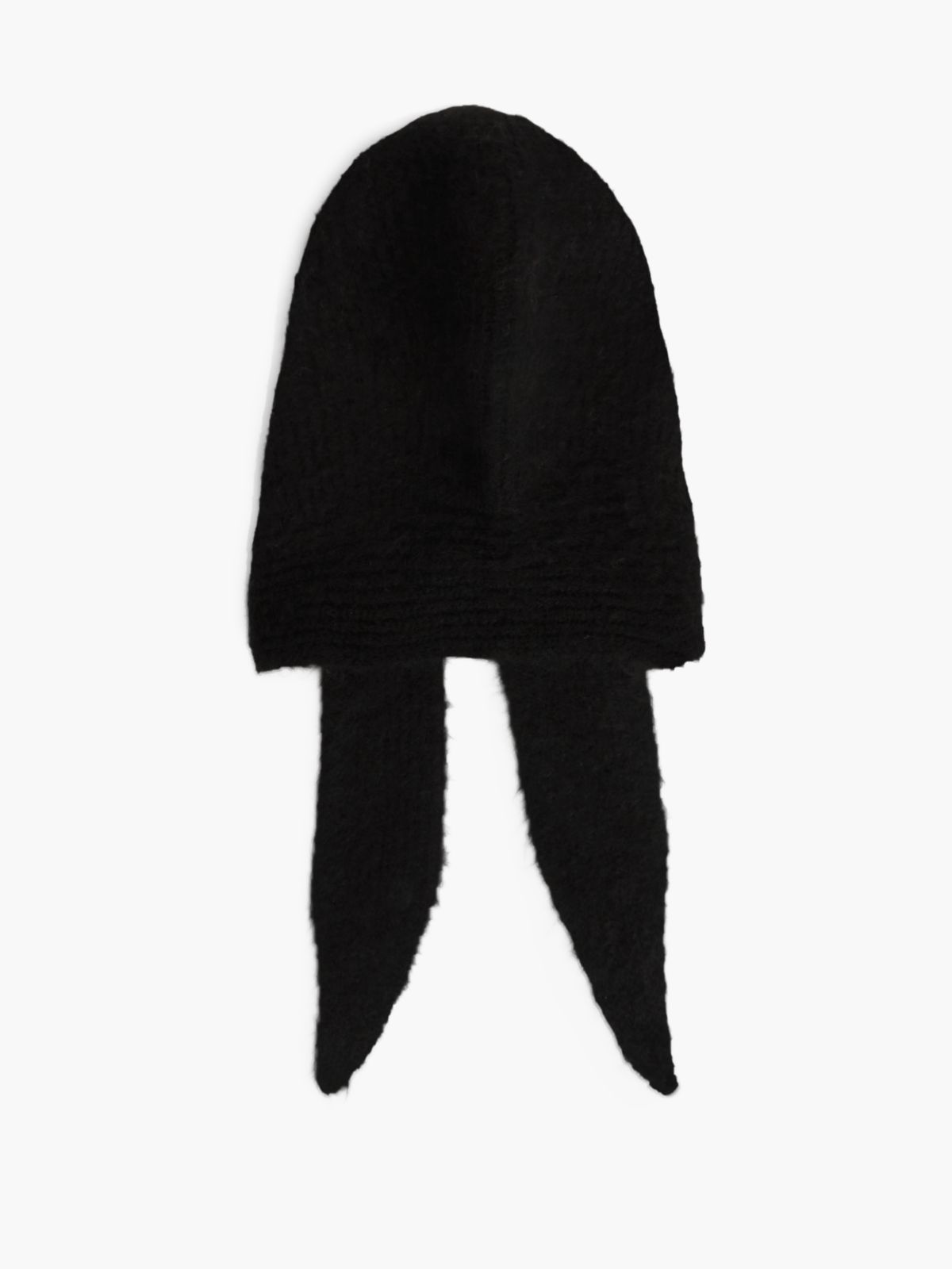 Chic Knitted Hood With Alpaca — Black