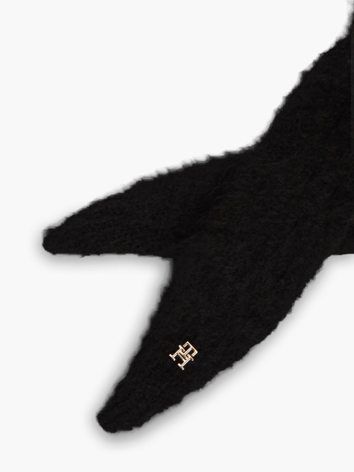 Chic Knitted Hood With Alpaca — Black
