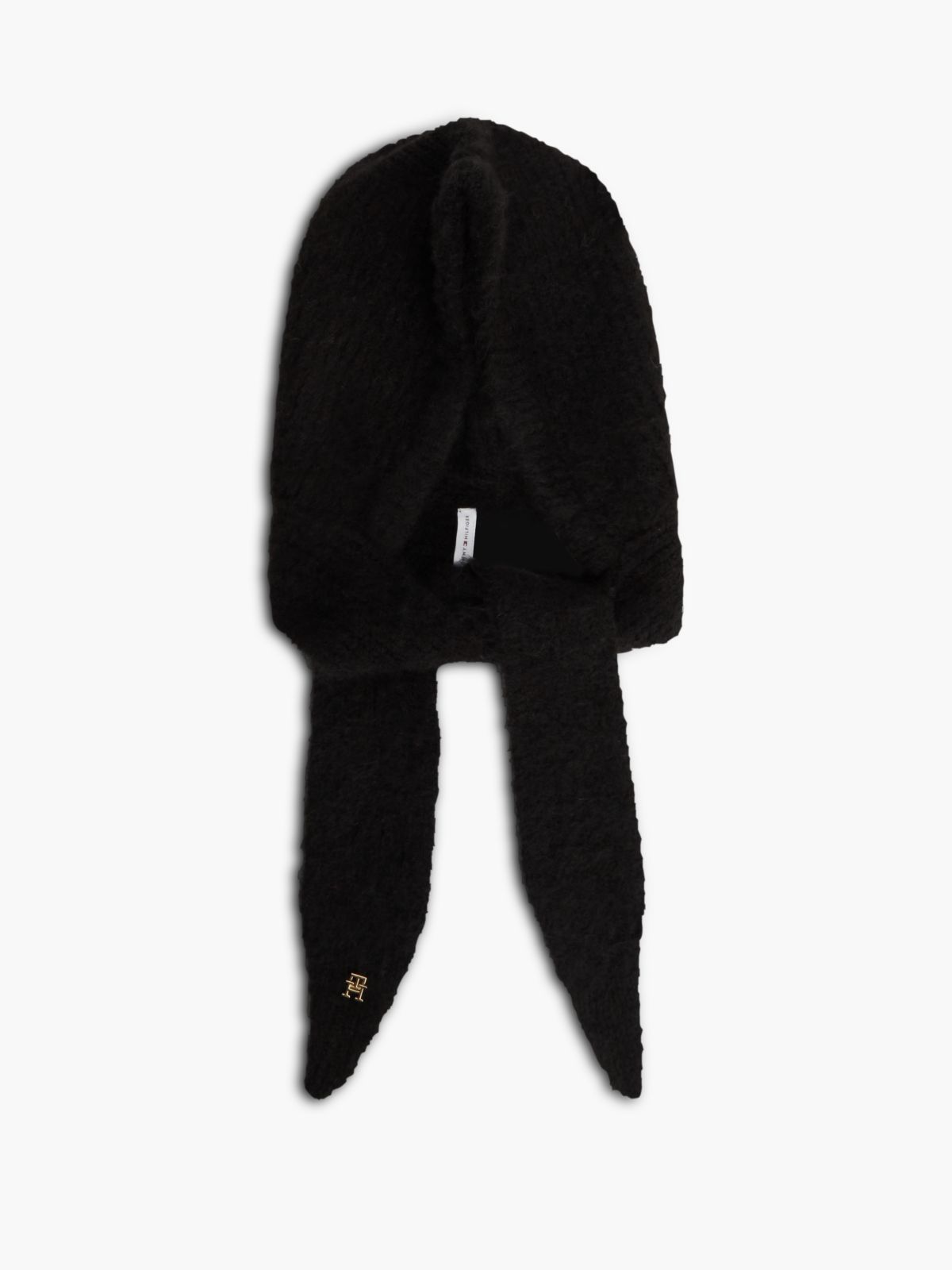 Chic Knitted Hood With Alpaca — Black