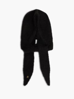 Chic Knitted Hood With Alpaca — Black 1