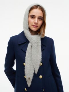 Chic Knitted Hood With Alpaca — Grey 4
