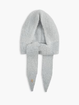 grey chic gestrickte kapuze mit alpakawolle für damen - tommy hilfiger