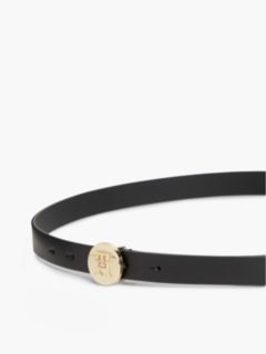 TH Monogram Leather Plaque Belt — Black 3