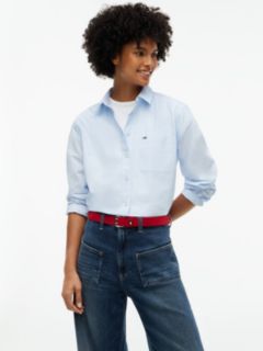 Suede Logo Square Buckle Belt — Red 4