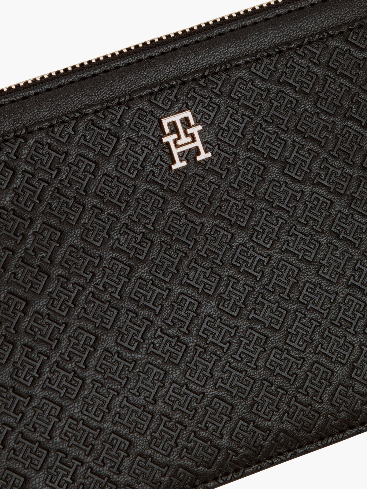 Hilfiger Icon Debossed Wrist Pouch — Black