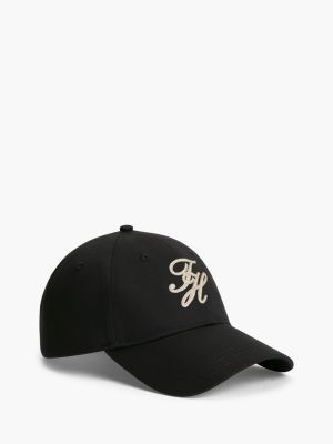 cappello da baseball in twill con logo ricamato black da donne tommy hilfiger