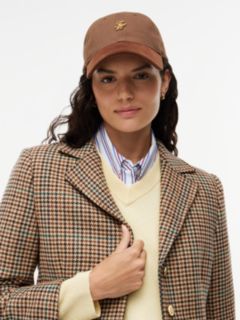 Suede Brim Logo Plaque Baseball Cap — Brown 4