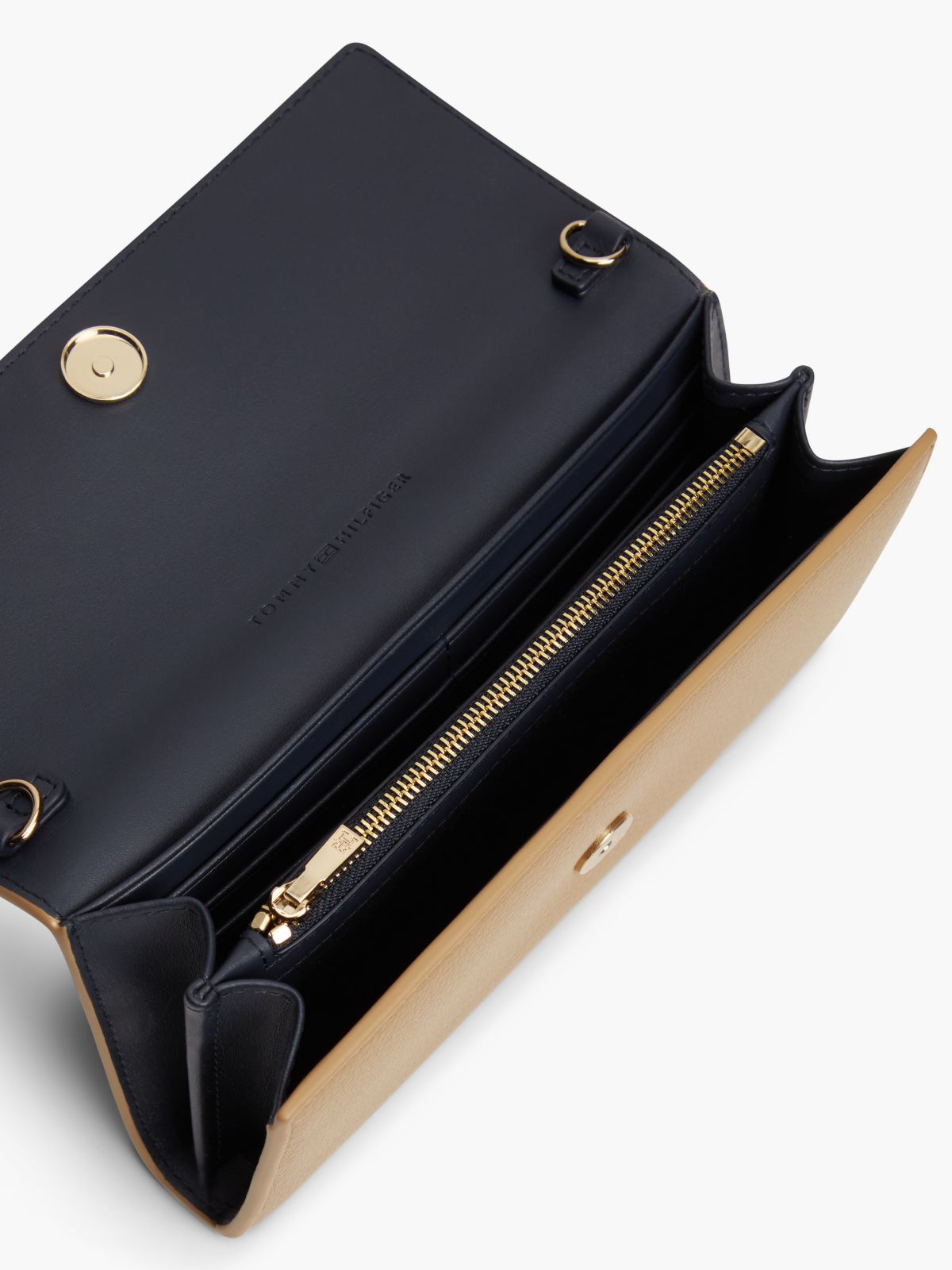 Essential Chain Strap Flap Wallet — Khaki