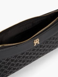 Debossed TH Monogram Shoulder Pouch — Black 5