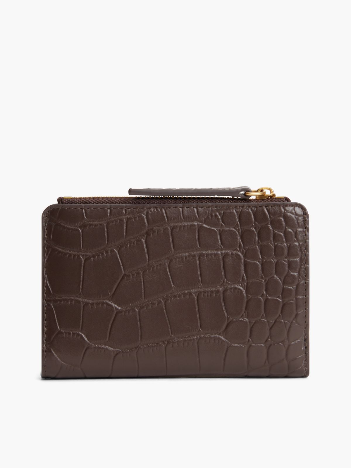 The American Icon Croco Leather Bifold Wallet — Brown