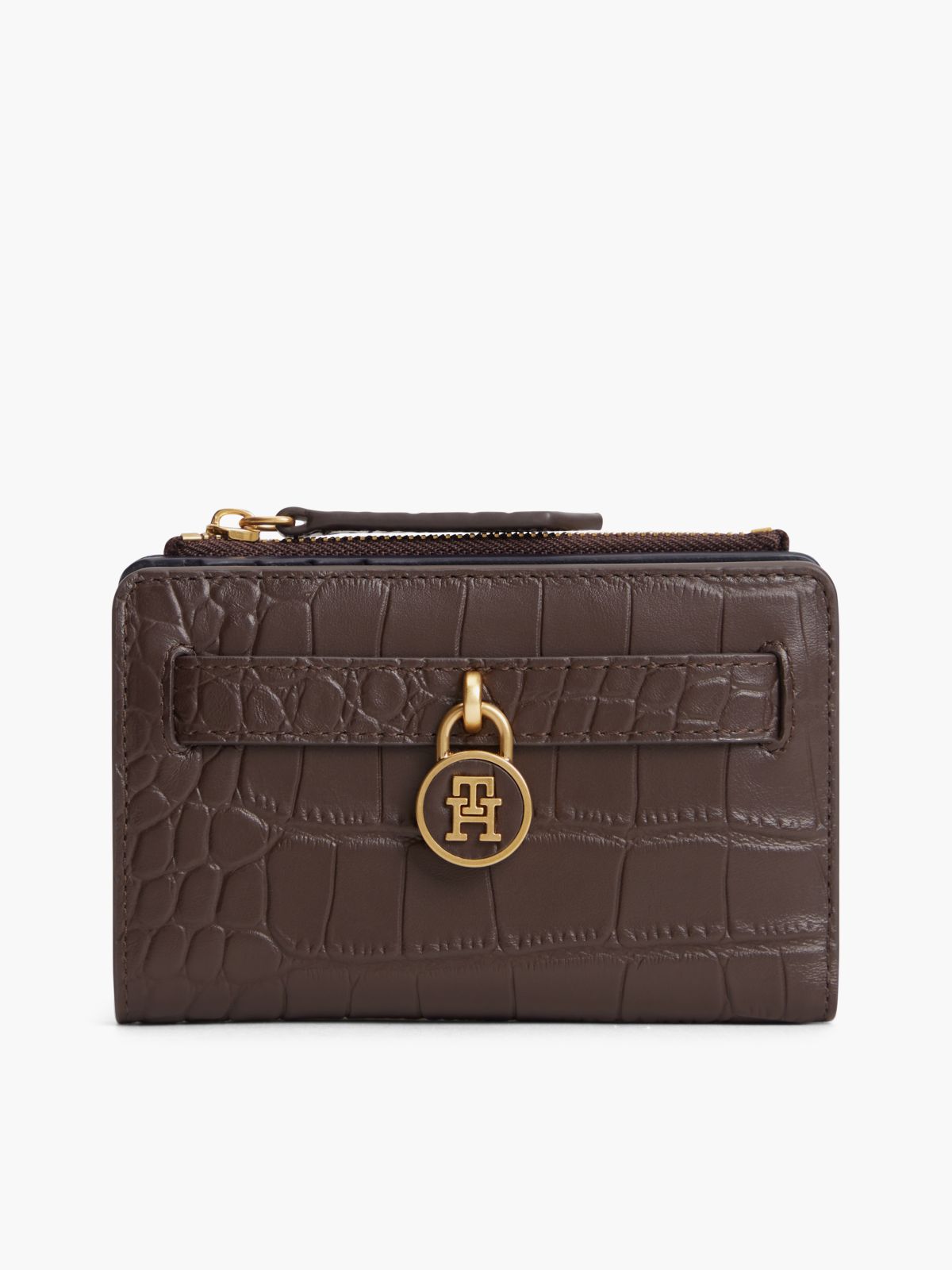 The American Icon Croco Leather Bifold Wallet — Brown