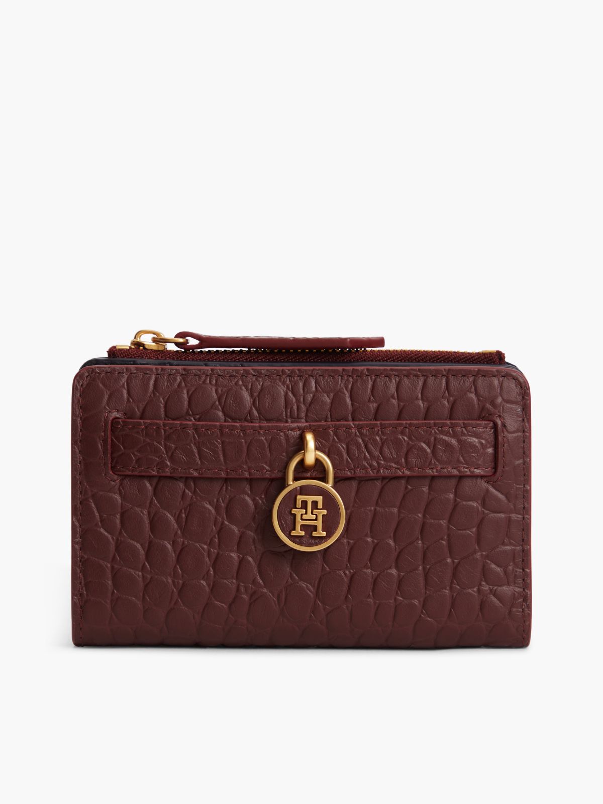The American Icon Croco Leather Bifold Wallet — Red