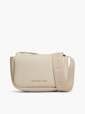 khaki essential pebble grain crossbody camera bag for women tommy hilfiger
