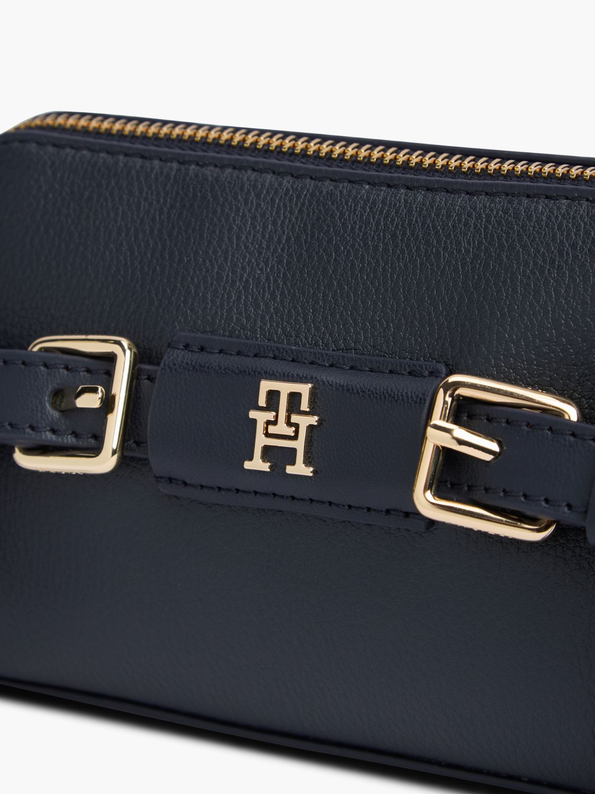 Buckle Strap Crossbody Bag — Blue