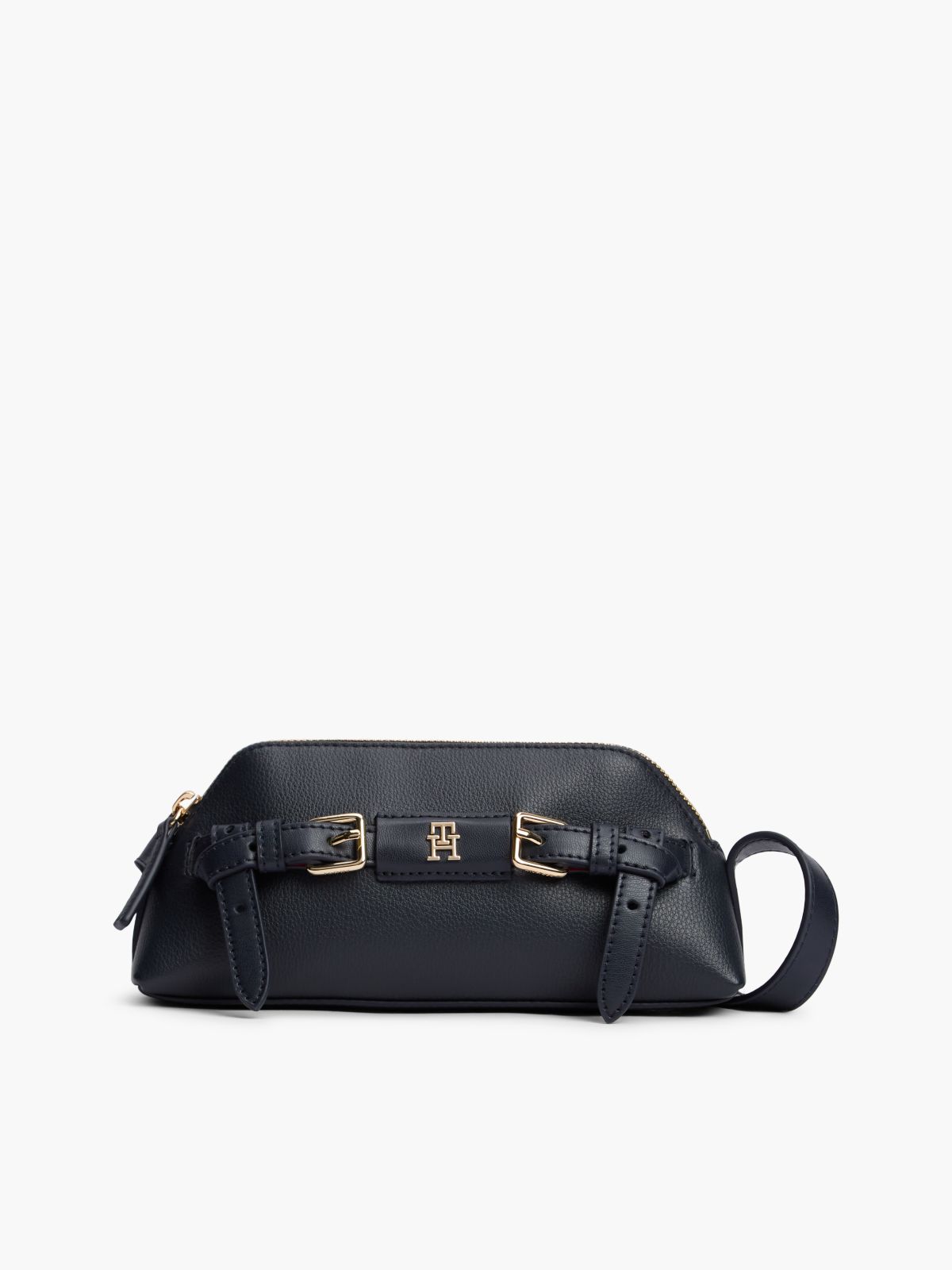 Buckle Strap Crossbody Bag — Blue