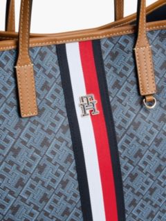TH Monoplay Global Stripe Crossbody Satchel — Blue 4