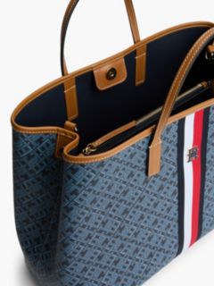 TH Monoplay Global Stripe Crossbody Satchel — Blue 5