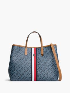 TH Monoplay Global Stripe Crossbody Satchel — Blue 1