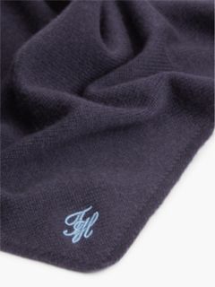 Cashmere Blend Logo Triangle Scarf — Blue 2