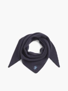 Cashmere Blend Logo Triangle Scarf — Blue 1