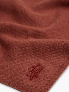 Cashmere Blend Logo Triangle Scarf — Red 2