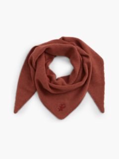 Cashmere Blend Logo Triangle Scarf — Red 1