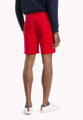 Tommy Hilfiger Men's Th Flex Stretch 9 Shorts Red Size 42
