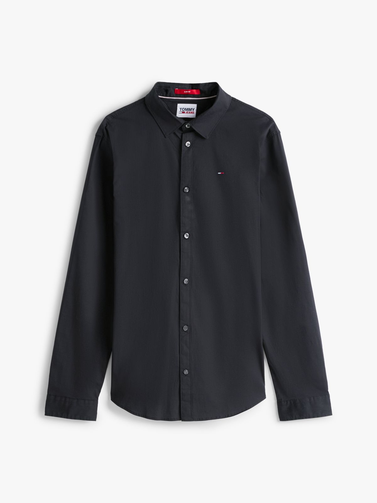 Slim Fit Poplin Shirt — Black