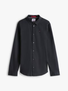 Slim Fit Poplin Shirt — Black 5