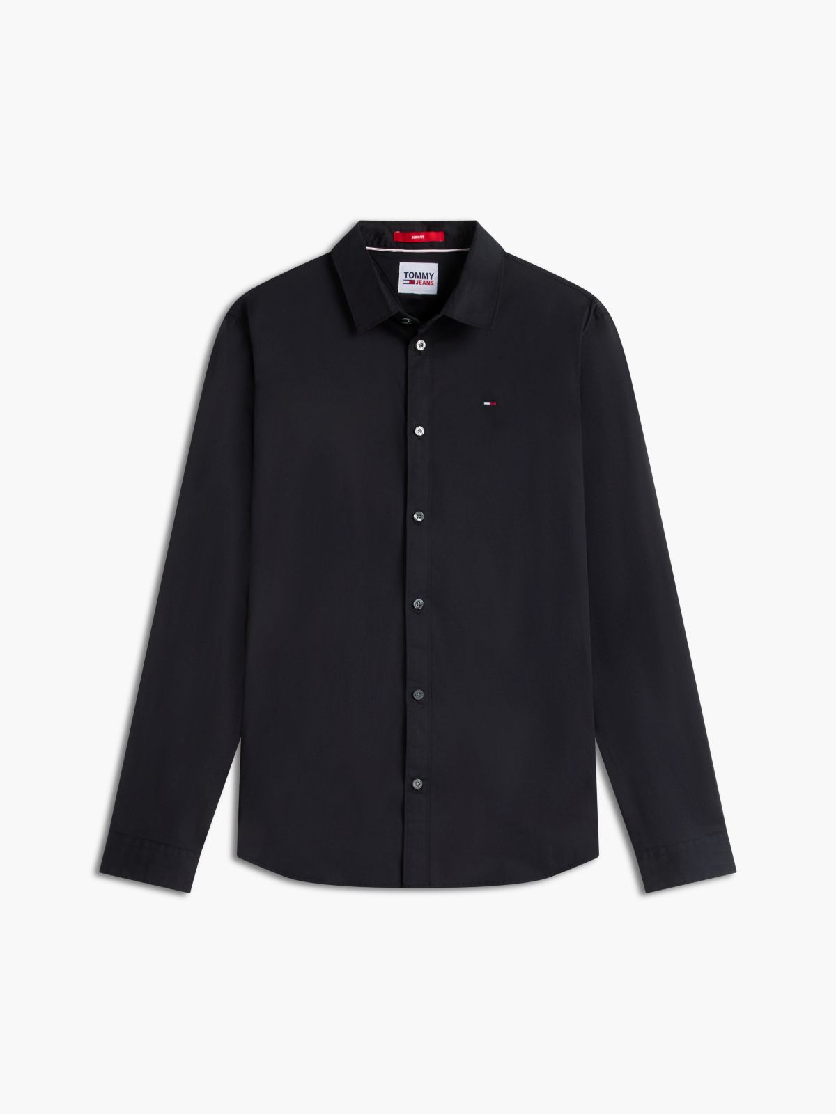 Slim Fit Poplin Shirt — Black